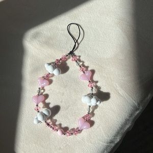 Brand New Pink Cloud Phone Charm String Ting